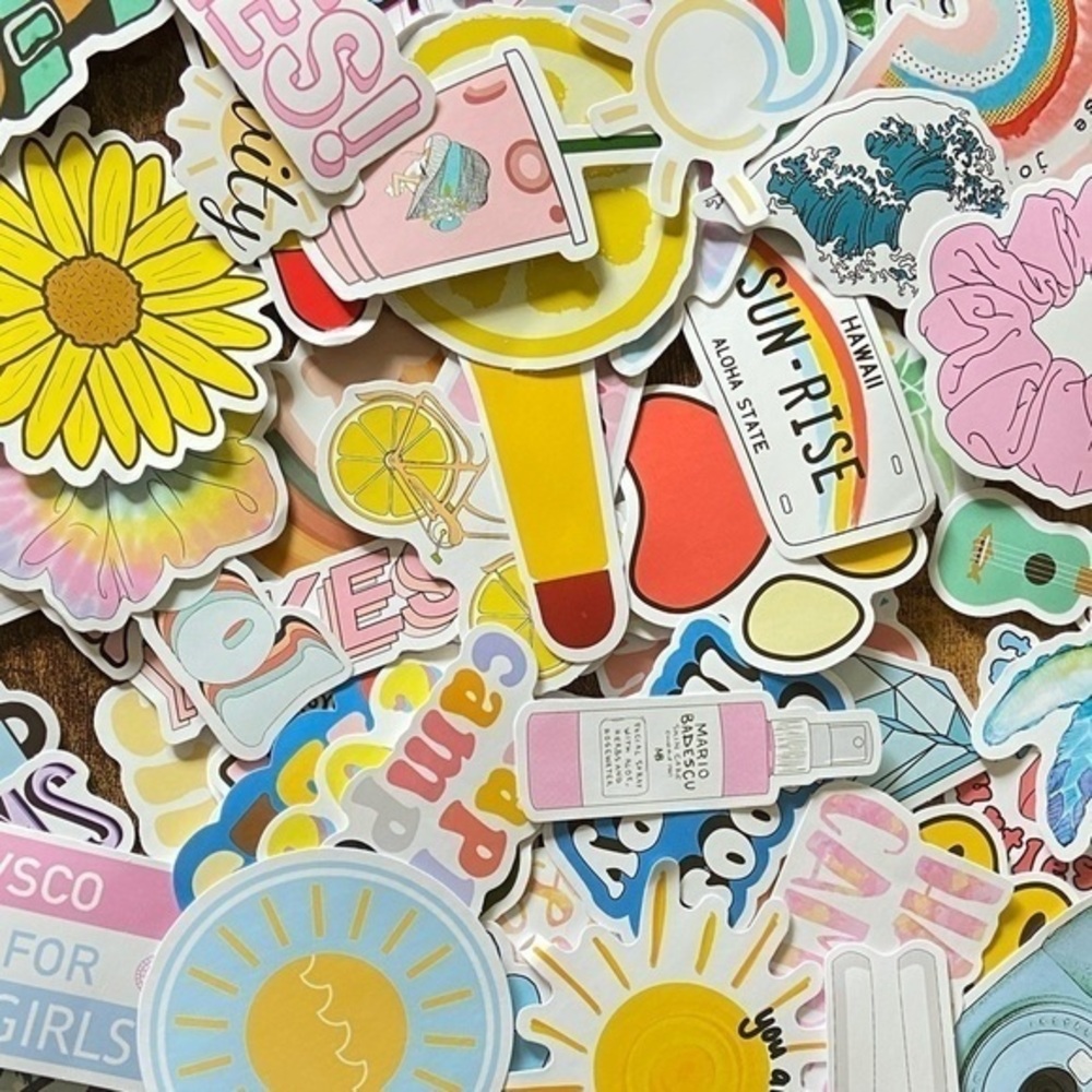 Summer Beach VSCO Girl Vinyl Sticker Pack - Set of 10